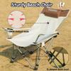 Camping Chair Camping Chair with Foot Rest Folding Sports Chair with Carrying Bag, Easy Storage Beach Director's Chair, Fishing Chair with Adjustable Backrest, Steel Pipe Structure view 3