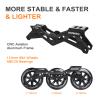 Inline Skates for Men Women, 3 Wheels 110mm Blades Roller for Adult Male Female, Classic Outdoor Fitness Inline Speed Skates for Unisex (Black) Men7/Women8/26cm view 3