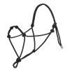 Harrison Howard Super Sturdy Horse Rope Training Halter with 4 Knot 1/4" Stiff Halter Cord Size Draft - Black view 1