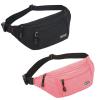 2 Packs Fanny Packs for Men and Women, Water Resistant Sports Waist Pack Bag Hip Bum Bag for Travel Hiking Running view 1