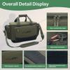 YVLEEN Fishing Tackle Box Bag - Outdoor Large Fishing Tackle Storage Bag - 100% Water-Resistant Polyester Material - Fishing Tackle Bags - Suitable for 3600 3700 Tackle Box (Army Green) view 2