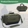 YVLEEN Fishing Tackle Box Bag - Outdoor Large Fishing Tackle Storage Bag - 100% Water-Resistant Polyester Material - Fishing Tackle Bags - Suitable for 3600 3700 Tackle Box (Army Green) view 3