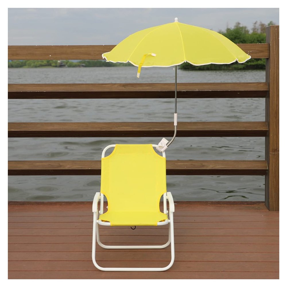 Kids Camping Chair Kids Beach Chair with Umbrella Lightweight Portable Folding Beach Chair, for Home Backyard Beach Trips