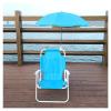 Kids Camping Chair Blue Kids Beach Chair with Sunshade Umbrella, Outdoor Portable Folding Chair for Boys and Girls, Back Storage Pocket view 1