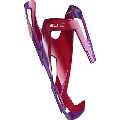 Elite Vico Glam Bottle Cage | Metal Red White Graphic | Lightweight Cycling Water Bottle Holder