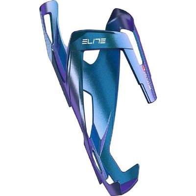 Elite Vico Glam Bottle Cage | Metal Blue White Graphic | Lightweight Cycling Water Bottle Holder