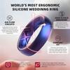 Egnaro Women's Bridal Rings Sets, 6mm Wide, 2mm Thick, Silicone Wedding Rubber Band with Half Size, Inner Arc Ergonomic Breathable Design view 2
