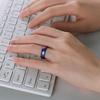 Egnaro Women's Bridal Rings Sets, 6mm Wide, 2mm Thick, Silicone Wedding Rubber Band with Half Size, Inner Arc Ergonomic Breathable Design view 3