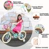 Glerc Little Molly 16 Inch Kids Bike, Retro Cruiser Girls Bike for Children Ages 4-7 Years Old, Kids Bicycle with Wicker Basket & Training Wheels/Kickstand, Mint Green view 2
