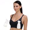 GXXGE Nursing Bra Support Pumping Bra Hands Free All in One Maternity Bra Comfortable Breast No Pad Pumps Bra Black Nude Pink Small view 2