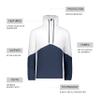 Russell Athletic Legend Hooded Pullover White/Navy S view 4
