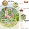 Glerc Little Molly 20 Inch Kids Bike, Retro Cruiser Girls Bike for Children Ages 7-13 Years Old, Kids Bicycle with Wicker Basket & Kickstand, Mint Green view 2
