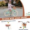 Glerc Little Molly 20 Inch Kids Bike, Retro Cruiser Girls Bike for Children Ages 7-13 Years Old, Kids Bicycle with Wicker Basket & Kickstand, Mint Green view 4