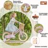 Glerc Little Molly 14 Inch Kids Bike, Retro Cruiser Girls Bike for Children Ages 3-5 Years Old, Kids Bicycle with Wicker Basket & Training Wheels, Pink view 2