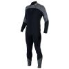 Aqualung Men's AquaFlex Dive Wetsuit - Flexible 4-Way Stretch Neoprene Full Suit w/Powertex Knee Protection for Scuba Diving, Black/Gray, Small, 5mm