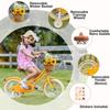Glerc Little Molly 16 Inch Kids Bike, Retro Cruiser Girls Bike for Children Ages 4-7 Years Old, Kids Bicycle with Wicker Basket & Training Wheels/Kickstand, Yellow view 2