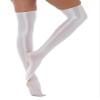 Agoky Women's Stretchy Stay Up Pantyhose Glossy Shiny Oil Footed Tights Silk Stockings Glossy White One Size view 4