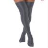 Agoky Women's Stretchy Stay Up Pantyhose Glossy Shiny Oil Footed Tights Silk Stockings Glossy Grey One Size view 1