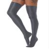 Agoky Women's Stretchy Stay Up Pantyhose Glossy Shiny Oil Footed Tights Silk Stockings Glossy Grey One Size view 2
