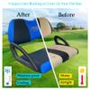 10L0L Golf Cart Seat Covers for Yamaha, Club Car Precedent, Fairplay and Star Models, Large Backrest 3D Air Mesh Fabric Breathable Anti-Slip Washable - Blue view 3