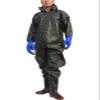 SCYDAO 1Mm Full Body Fishing Waders for Men Hooded, Stockings Foot Wader Breathable Zipper One Piece Wading Pants,Green Gloves,XL view 1