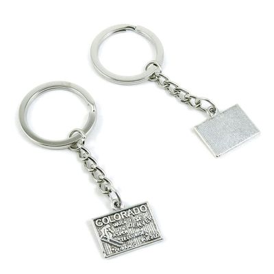 10 Pieces Keychain Keyring Door Car Key Chain Ring Tag Charms Supplies I1DP5Z Colorado Map Tags