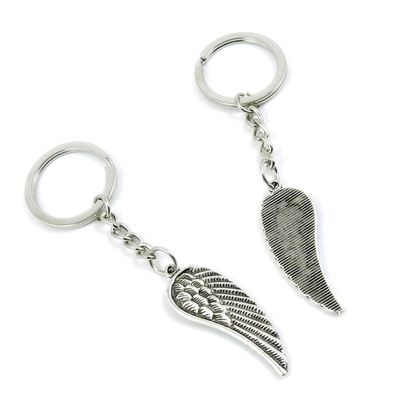 5 Pieces Keychain Keyring Door Car Key Chain Ring Tag Charms Supplies X8XZ4C Angel Wings