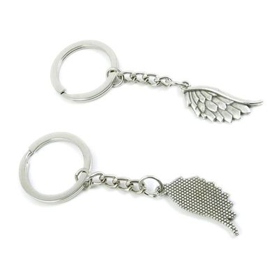 5 Pieces Keychain Keyring Door Car Key Chain Ring Tag Charms Supplies H7ZC1N Angel Wing
