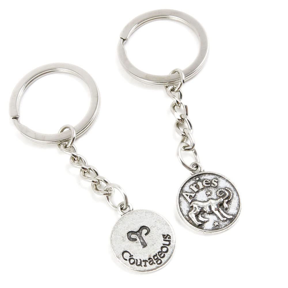 5 Pieces Keychain Keyring Door Car Key Chain Ring Tag Charms Supplies F0FL7Y Aries Tag