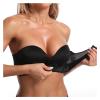 Invisible Strapless Bras for Women Push Up Seamless Bandeau Bra Wireless Half Bras Backless Dresses Lingerie (Color : Black, Size : 80/36C) view 1