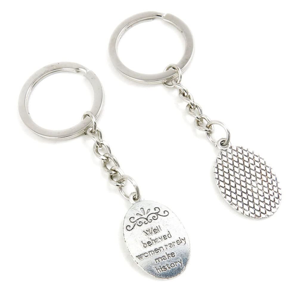 5 Pieces Keychain Keyring Door Car Key Chain Ring Tag Charms Supplies S7CN8Y Well Behaved Women Rarely Make History