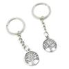 10 Pieces Keychain Keyring Door Car Key Chain Ring Tag Charms Supplies O7XN1D Life String Tree Oak