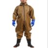 SCYDAO 1Mm Full Body Fishing Waders for Men Hooded, Stockings Foot Wader Breathable Zipper One Piece Wading Pants,Brown Gloves,5XL view 1