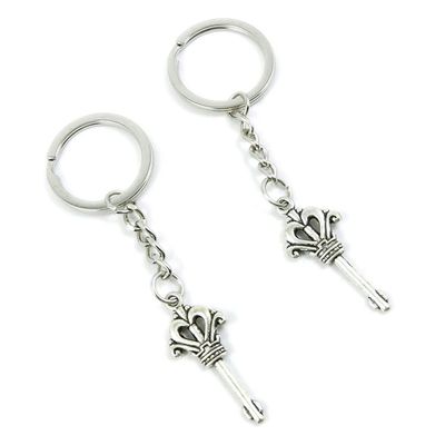 5 Pieces Keychain Keyring Door Car Key Chain Ring Tag Charms Supplies Z1SE1D Crown Skeleton Key