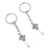 5 Pieces Keychain Keyring Door Car Key Chain Ring Tag Charms Supplies Z1SE1D Crown Skeleton Key view 1