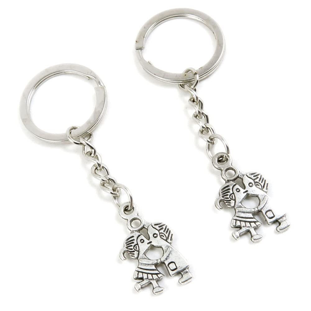 5 Pieces Keychain Keyring Door Car Key Chain Ring Tag Charms Supplies N8YH4G Lovers Boy Girl