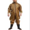 SCYDAO 1Mm Full Body Fishing Waders for Men Hooded, Stockings Foot Wader Breathable Zipper One Piece Wading Pants,Brown Cuff,XL view 1