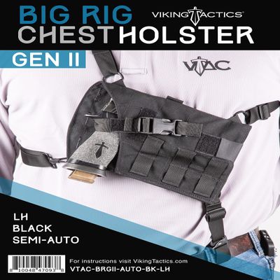 VTAC Big RIG, GEN II (Chest Rig for Optics) (Left Hand, Auto, Black)