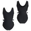 Mommy and Me Swimsuits Family Matching Swimsuit for Mom and Daughter Bathing Suits for Girls Toddler Kids Teen Women Swimwear Suit Bikini Set One Piece Monokini Outfit Black + White Cow Small view 3