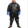 SCYDAO 1Mm Full Body Fishing Waders for Men Hooded, Stockings Foot Wader Breathable Zipper One Piece Wading Pants,Black Gloves,XXL view 1