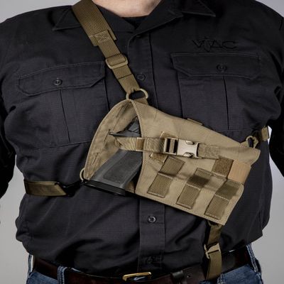 VTAC Big RIG, GEN II (Chest Rig for Optics) (Right Hand, Auto, Coyote)