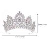 Beaupretty Outfits for Girls Crown for Wedding Alloy Rhinestone Crown Decorative Headpiece view 2