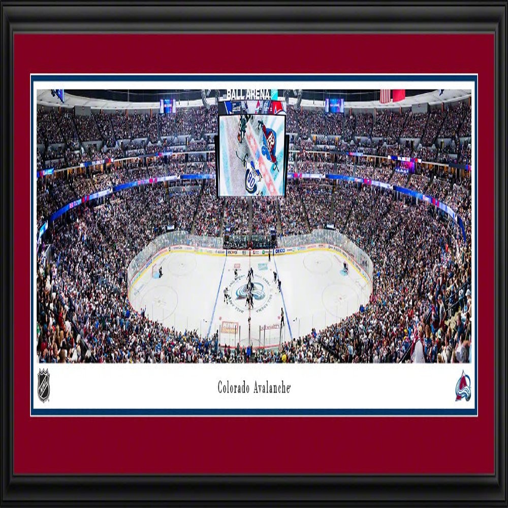 Colorado Avalanche - 44x18-inch Double Mat, Deluxe Framed NHL Picture by Blakeway Panoramas