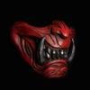 Half Face Samurai Mask Ronin Oni Mempo Japanese Demon NOH for Airsoft Paintball BB Gun Motorcycle Red Joker KKD KK31 view 1
