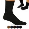 3 Pairs Mens Classic Dress Socks Calf Casual Fashion Crew Solid Multicolor 10-13 view 3