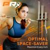 PRx Performance Three Barbell Storage Wall Mounted Hanging 3 Bar Holder USA Made American Black Powder Coated Space Saving Commercial or Home Gym Workout Fitness Equipment Garage Accessory Rack view 4