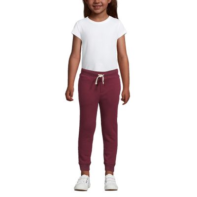 Lands' End Uniform Coed Kids Jogger Sweatpants Burgundy Kids XX-Large