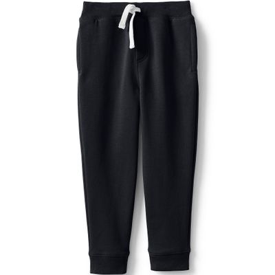 Lands' End Uniform Coed Kids Jogger Sweatpants Black Kids XX-Large