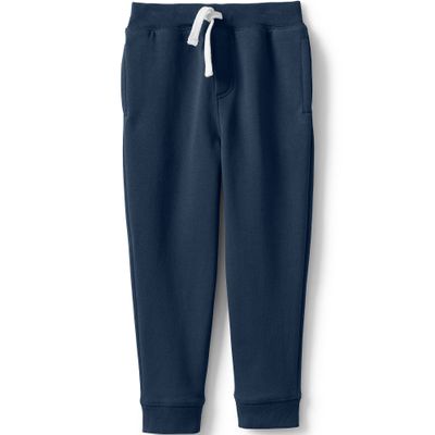 Lands' End Uniform Coed Kids Jogger Sweatpants Classic Navy Kids Medium