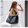 AKONG oversized womens handbag,pu soft leather shoulder tote, Foldable Hobo and large capacity weekender bag,extra big travel hobo,medium Satchel Hobo Purse (black) view 4